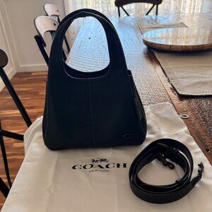 Coach Lana Shoulder Black Leather Bag